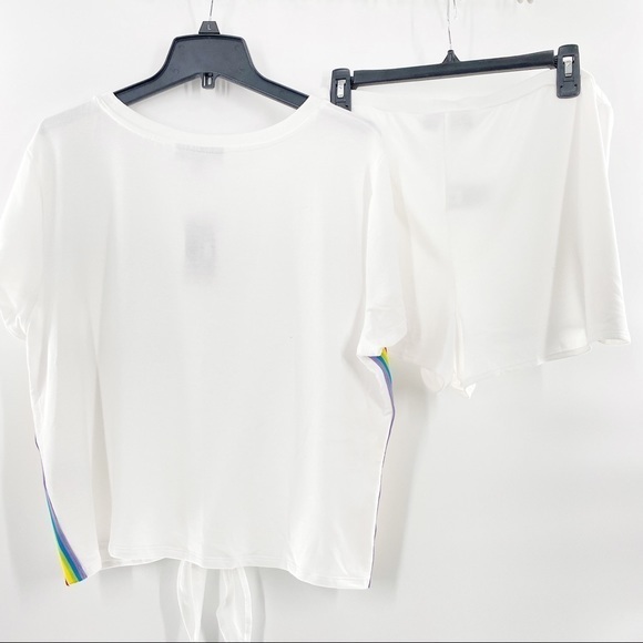 LAST ONE- Inc Super Soft Rainbow Shorts PJ Set - Picture 4 of 5